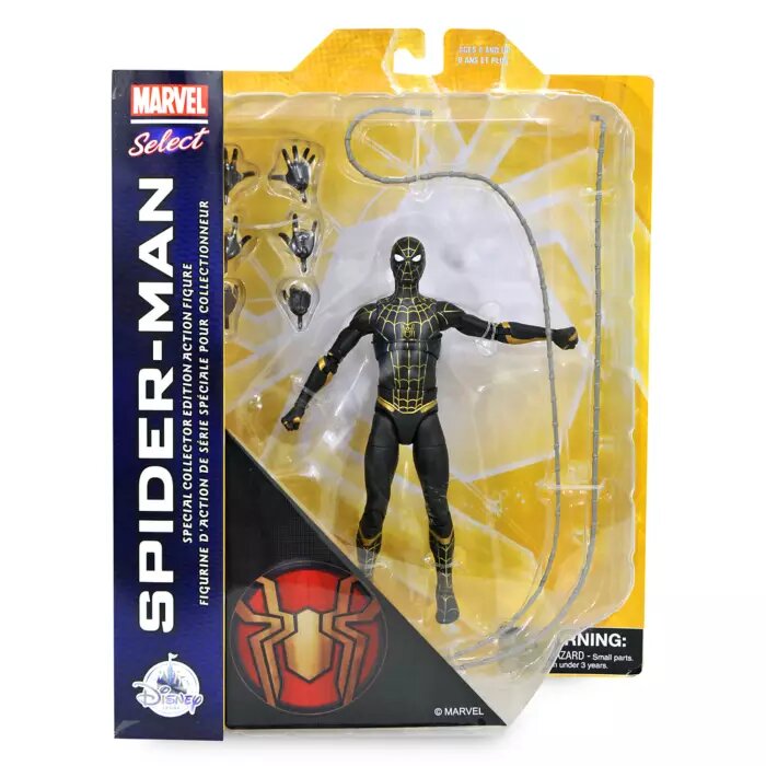 Marvel Select Spider-Man Black & Gold Suit de No Way Home revelada