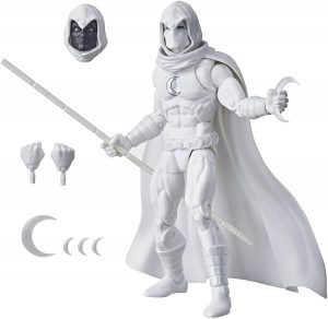 Figura Marvel Legends de Caballero Luna con traje blanco