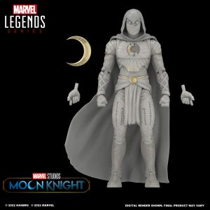 Render de figura Marvel Legends Caballero Luna